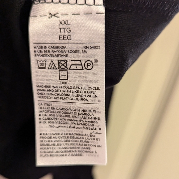 BNWT Black Cold Shoulder Top size XXL - Picture 5 of 6